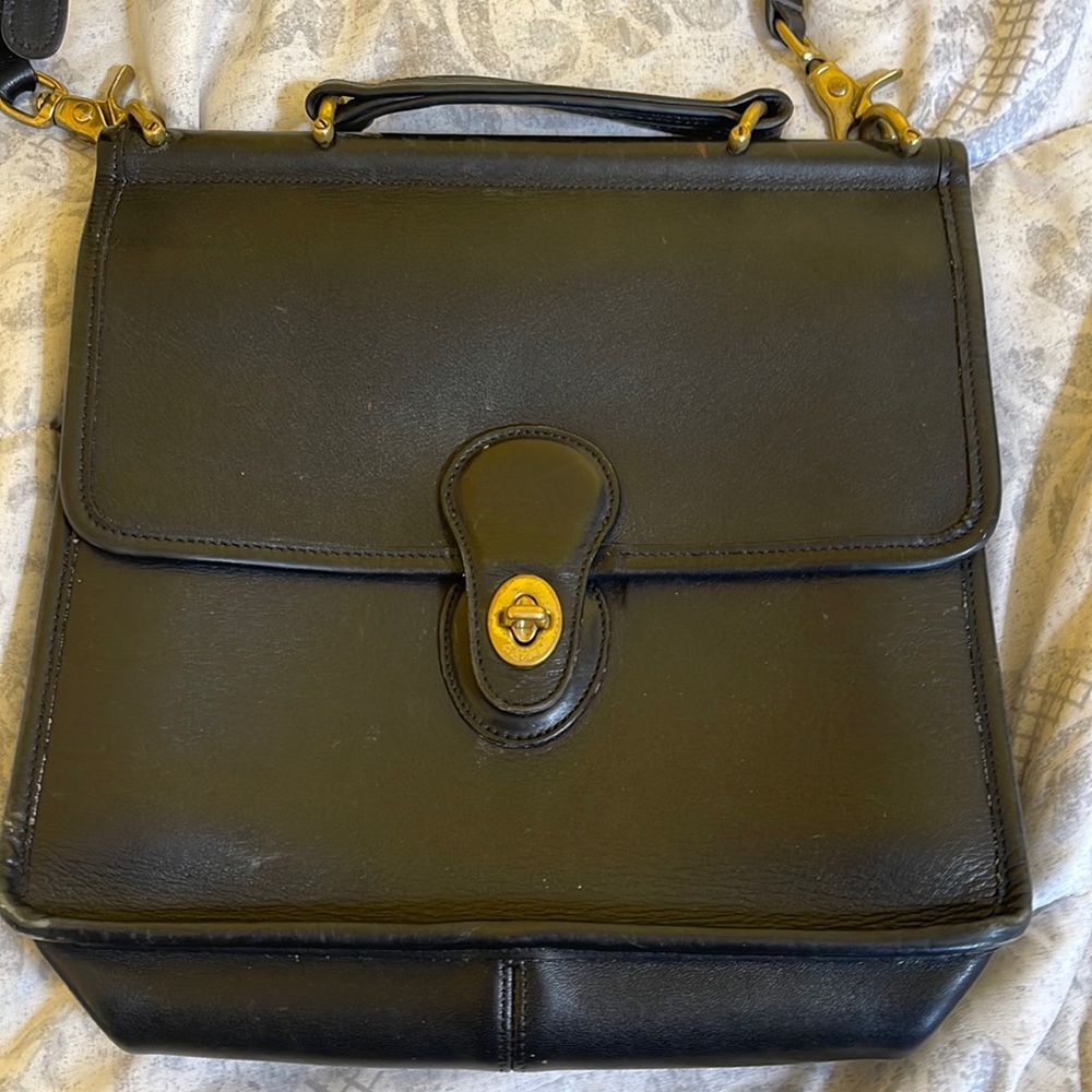 Vintage coach black crossbody bag